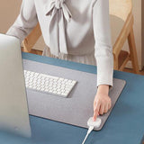 Maxbell Maxbell Heated Desk Mat Shut Off Constant Temperature for Table Desktop Office Light Gray