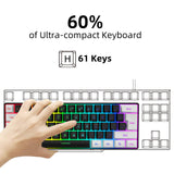 Maxbell Gaming Keyboard PC Keyboard Multifunctional Portable Ergonomic for PC Office