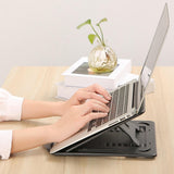 Maxbell Laptop stand Desk Laptop Riser with 360° Rotating Base Foldable Portable Black