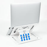 Maxbell Laptop stand Desk Laptop Riser with 360° Rotating Base Foldable Portable White