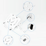 Maxbell Laptop stand Desk Laptop Riser with 360° Rotating Base Foldable Portable White