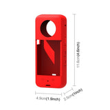 Maxbell Protective Cover with Silicone Anti Fingerprint Shockproof for Action Camera red