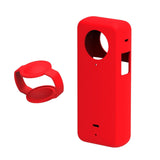 Maxbell Protective Cover with Silicone Anti Fingerprint Shockproof for Action Camera red
