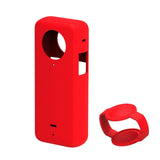 Maxbell Protective Cover with Silicone Anti Fingerprint Shockproof for Action Camera red