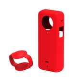 Maxbell Protective Cover with Silicone Anti Fingerprint Shockproof for Action Camera red