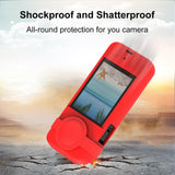Maxbell Protective Cover with Silicone Anti Fingerprint Shockproof for Action Camera red