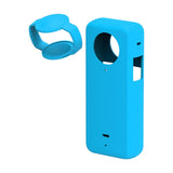 Maxbell Protective Cover with Silicone Anti Fingerprint Shockproof for Action Camera blue