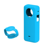 Maxbell Protective Cover with Silicone Anti Fingerprint Shockproof for Action Camera blue