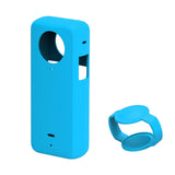 Maxbell Protective Cover with Silicone Anti Fingerprint Shockproof for Action Camera blue