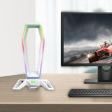 Maxbell Headset Holder Desktop Desktop Display Shelf Desk Gaming for All Headsets White