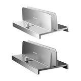 Maxbell Vertical Laptop Stand with Non Slip Silicone Pads for Tablet Width 10mm-34mm Argent