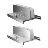 Maxbell Vertical Laptop Stand with Non Slip Silicone Pads for Tablet Width 10mm-34mm Argent