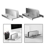 Maxbell Vertical Laptop Stand with Non Slip Silicone Pads for Tablet Width 10mm-34mm Argent