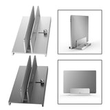 Maxbell Vertical Laptop Stand with Non Slip Silicone Pads for Tablet Width 10mm-34mm Argent
