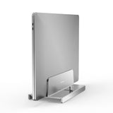 Maxbell Vertical Laptop Stand with Non Slip Silicone Pads for Tablet Width 10mm-34mm Argent