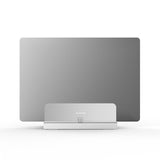 Maxbell Vertical Laptop Stand with Non Slip Silicone Pads for Tablet Width 10mm-34mm Argent