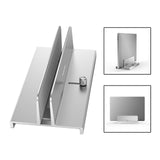 Maxbell Vertical Laptop Stand with Non Slip Silicone Pads for Tablet Width 10mm-34mm Argent