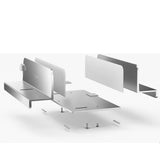 Maxbell Vertical Laptop Stand with Non Slip Silicone Pads for Tablet Width 10mm-34mm Argent
