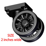 Maxbell 2x Luggage Suitcase Replacement Wheels with Brake Durable for Suitcase Black