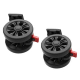 Maxbell 2x Luggage Suitcase Replacement Wheels with Brake Durable for Suitcase Black
