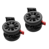 Maxbell 2x Luggage Suitcase Replacement Wheels with Brake Durable for Suitcase Black