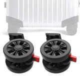 Maxbell 2x Luggage Suitcase Replacement Wheels with Brake Durable for Suitcase Black