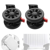 Maxbell 2x Luggage Suitcase Replacement Wheels with Brake Durable for Suitcase Black