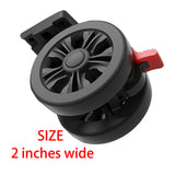 Maxbell 2x Luggage Suitcase Replacement Wheels with Brake Durable for Suitcase Black