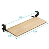 Maxbell Keyboard Tray Under Desk Save Space adjustable for Typing Desktop Wood Color