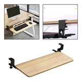 Maxbell Keyboard Tray Under Desk Save Space adjustable for Typing Desktop Wood Color