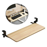 Maxbell Keyboard Tray Under Desk Save Space adjustable for Typing Desktop Wood Color