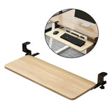 Maxbell Keyboard Tray Under Desk Save Space adjustable for Typing Desktop Wood Color
