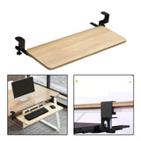 Maxbell Keyboard Tray Under Desk Save Space adjustable for Typing Desktop Wood Color