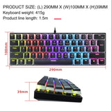 Maxbell Compact Mechanical Gaming Keyboard Waterproof for Laptop computer