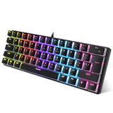 Maxbell Compact Mechanical Gaming Keyboard Waterproof for Laptop computer