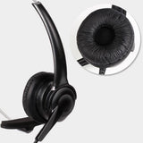 Maxbell Phone Headsets Earphone Mic Head Wear Noise Cancelling Corded for Desk Phone