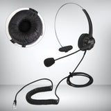 Maxbell Phone Headsets Earphone Mic Head Wear Noise Cancelling Corded for Desk Phone