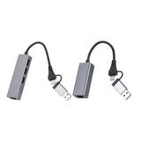 Maxbell Aluminum Alloy USB and USB C to Ethernet Adapter Connector for Notebook