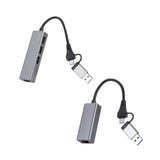Maxbell Aluminum Alloy USB and USB C to Ethernet Adapter Connector for Notebook
