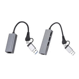 Maxbell Aluminum Alloy USB and USB C to Ethernet Adapter Connector for Notebook