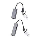 Maxbell Aluminum Alloy USB and USB C to Ethernet Adapter Connector for Notebook