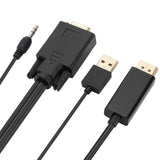 Maxbell VGA to DisplayPort Cable 1.8M Male to Male Converter for PC Monitor Laptop