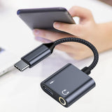 Maxbell USB Type C Audio Adapter Professional Portable Lightweight Scratch Resistant 3.5mm+Type C