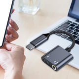 Maxbell USB Type C Audio Adapter Professional Portable Lightweight Scratch Resistant 3.5mm+Type C