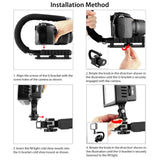 Maxbell C Shape DV Bracket Stabilizer LED light Kit for All Slr Cameras & DV