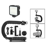 Maxbell C Shape DV Bracket Stabilizer LED light Kit for All Slr Cameras & DV