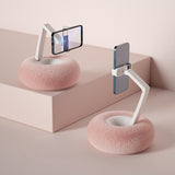 Maxbell Mobile Phone Holder Cushion Stand Clip Clamp for NightStand Office Decor Pink