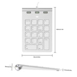 Maxbell Numeric Keypad Wired Number Pad USB Keyboard for PC Desktop