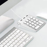 Maxbell Numeric Keypad Wired Number Pad USB Keyboard for PC Desktop