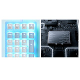 Maxbell Wired Numeric Keypad Waterproof Portable for Office Home Desktop Blue